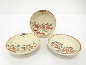 赤絵　花　小皿　3枚